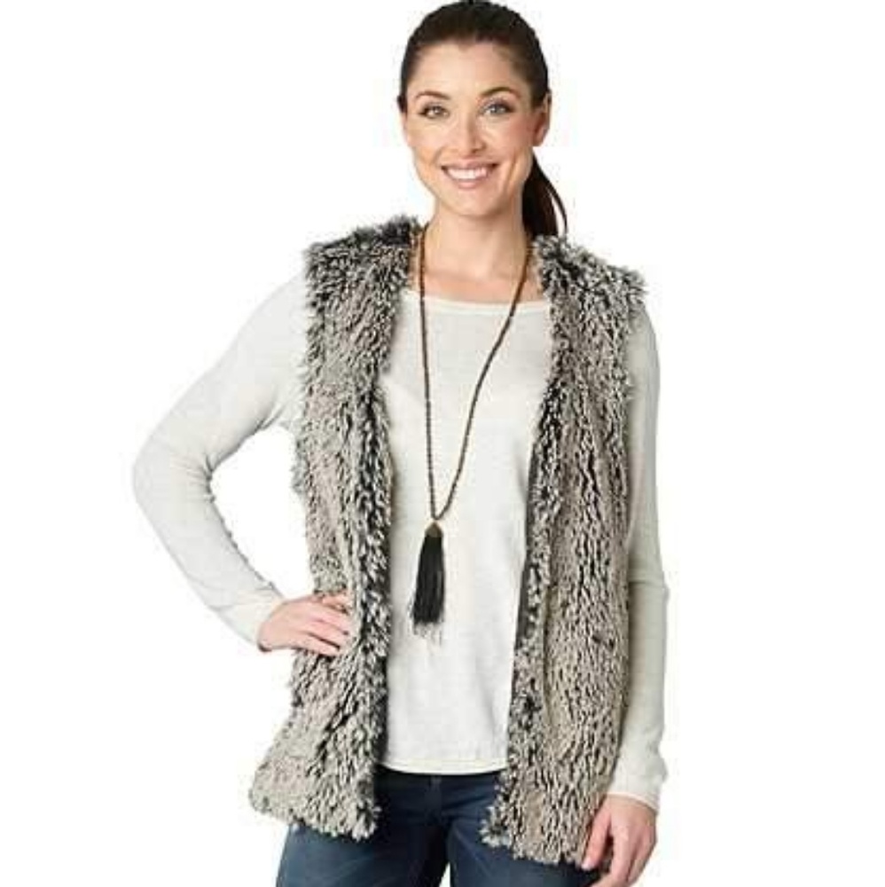 Faux fur vest